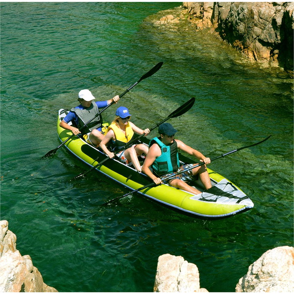 2026 Z-Pro Tango 3 Man Inflatable Kayak TA300 GREEN - Kayak Only